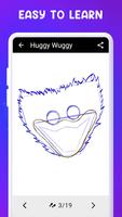 How to draw Huggy Wuggy captura de pantalla 2