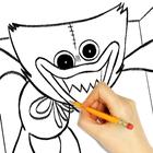 How to draw Huggy Wuggy Zeichen