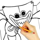 How to draw Huggy Wuggy APK
