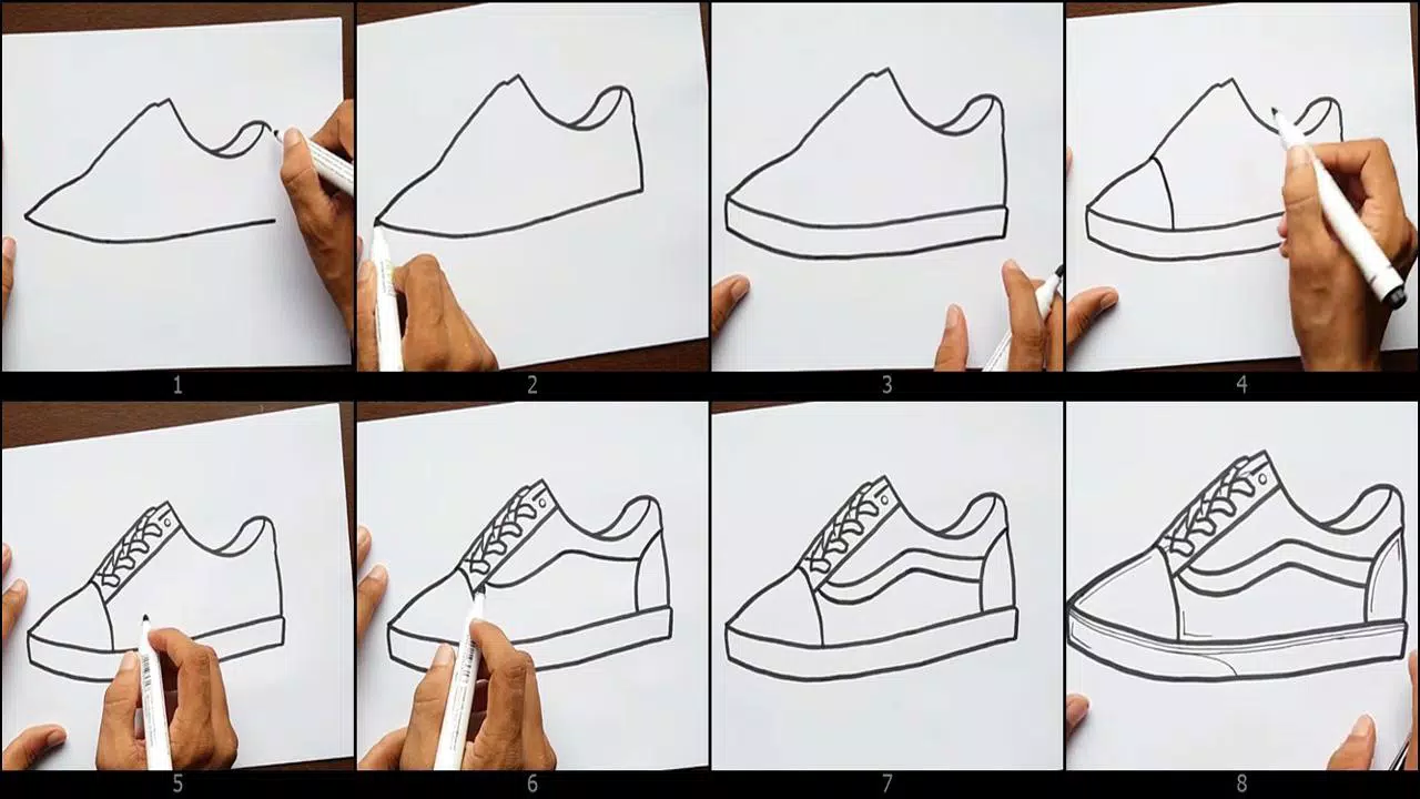 How To Draw Vans Shoes