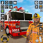 FireFighter Rescue Truck Game. icône