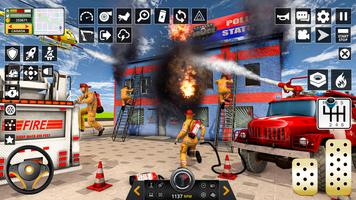 FireFighter Rescue Truck Game. capture d'écran 2