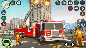 Firefighter Fire Truck Game 3D poster