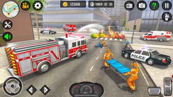 Firefighter Fire Truck Game 3D screenshot 1