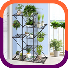 Flower pot rack design icon