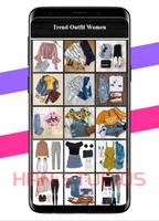 Trendy women's outfit poster