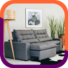 Modern sofa design icon