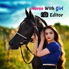 Horse with Girl Photo Editor icon
