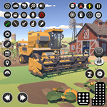 Animal farm tractor sim game icon