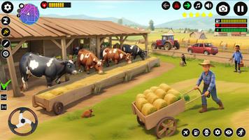 Animal farm tractor sim game captura de pantalla 1
