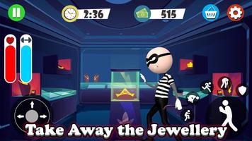برنامه‌نما Tiny stickman thief crime simulator 2019 عکس از صفحه