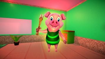 Piggy Family 3D: Scary Neighbor Obby House Escape Affiche