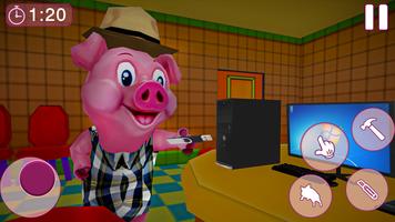 Piggy Family 3D: Scary Neighbor Obby House Escape capture d'écran 3