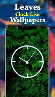 Leaves Clock Live Wallpapers Affiche
