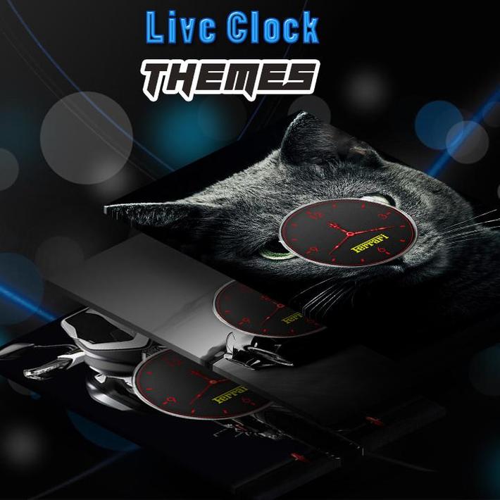 Android için Saat Canlı Duvar Kağıdı Canlı Analog Saat Ekranı APK�yı