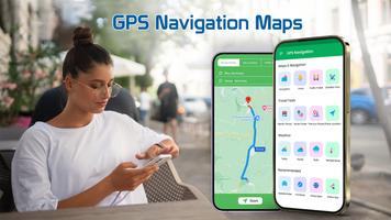 GPS Navigation Live Earth Map poster