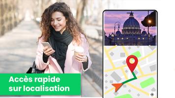 GPS Navigation carte en direct Affiche