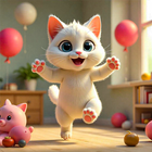 mèo mô phỏng mèo con niềm vui biểu tượng