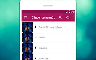 Cáncer de pulmón sintomas causas y tratamiento स्क्रीनशॉट 2