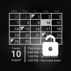 Calendar Widget (key) Zeichen