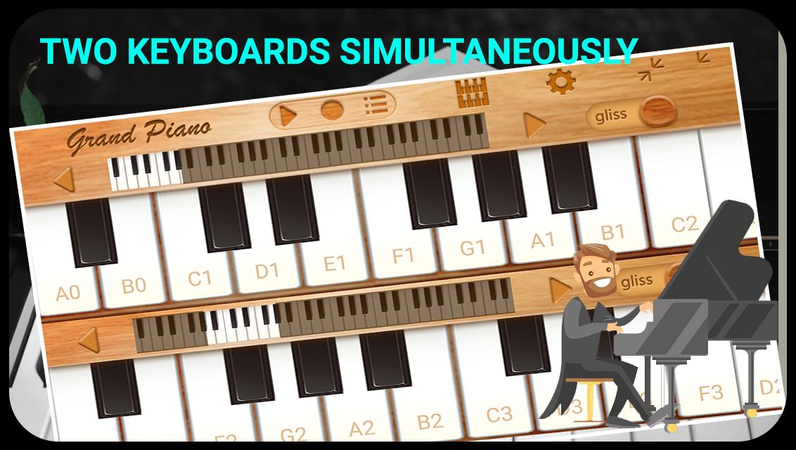 Online Piano Keyboard Virtual Piano Full Keyboard For Android Apk Download - minecraft virtual piano roblox