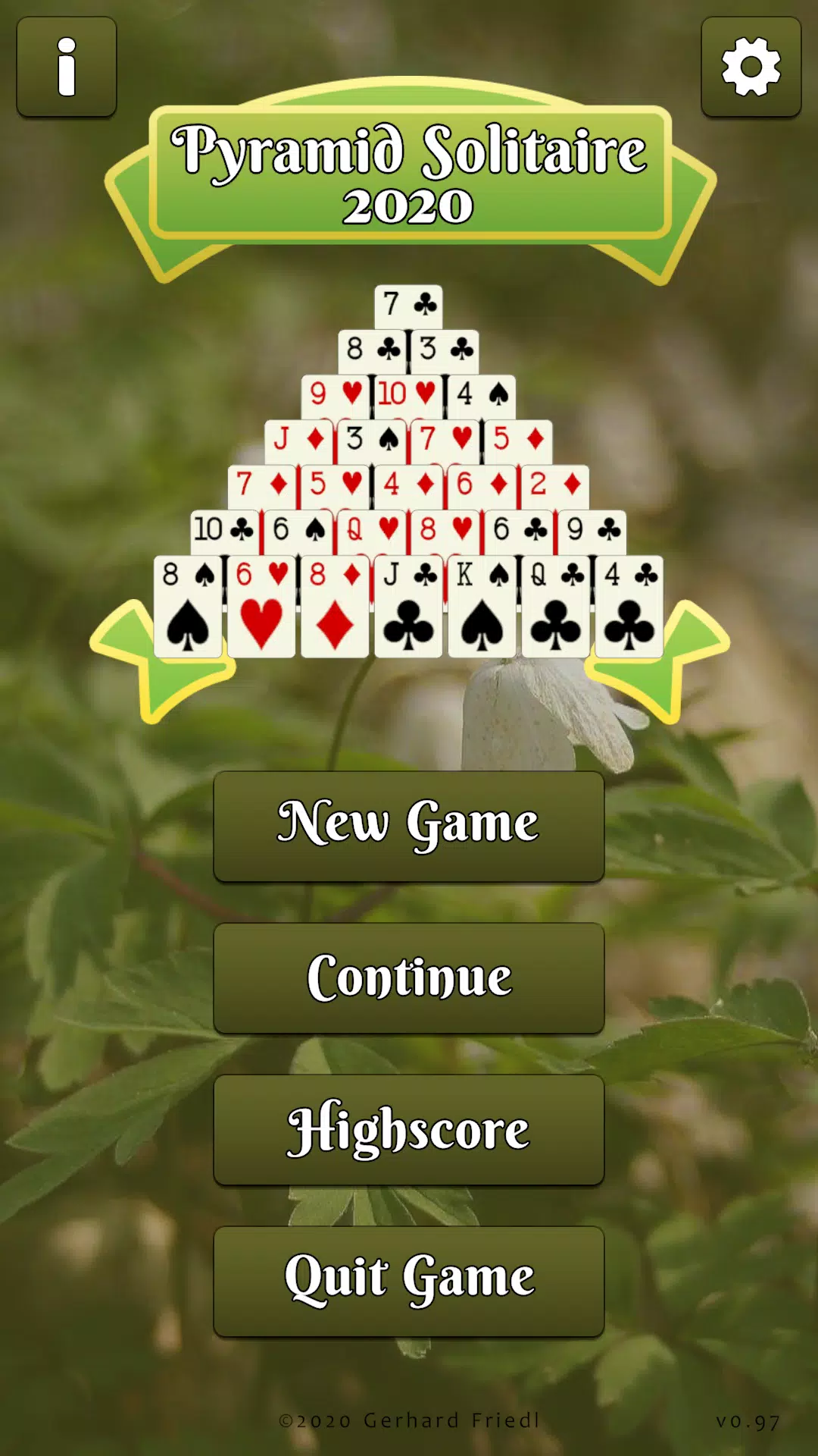 Pyramid Solitaire Card Game
