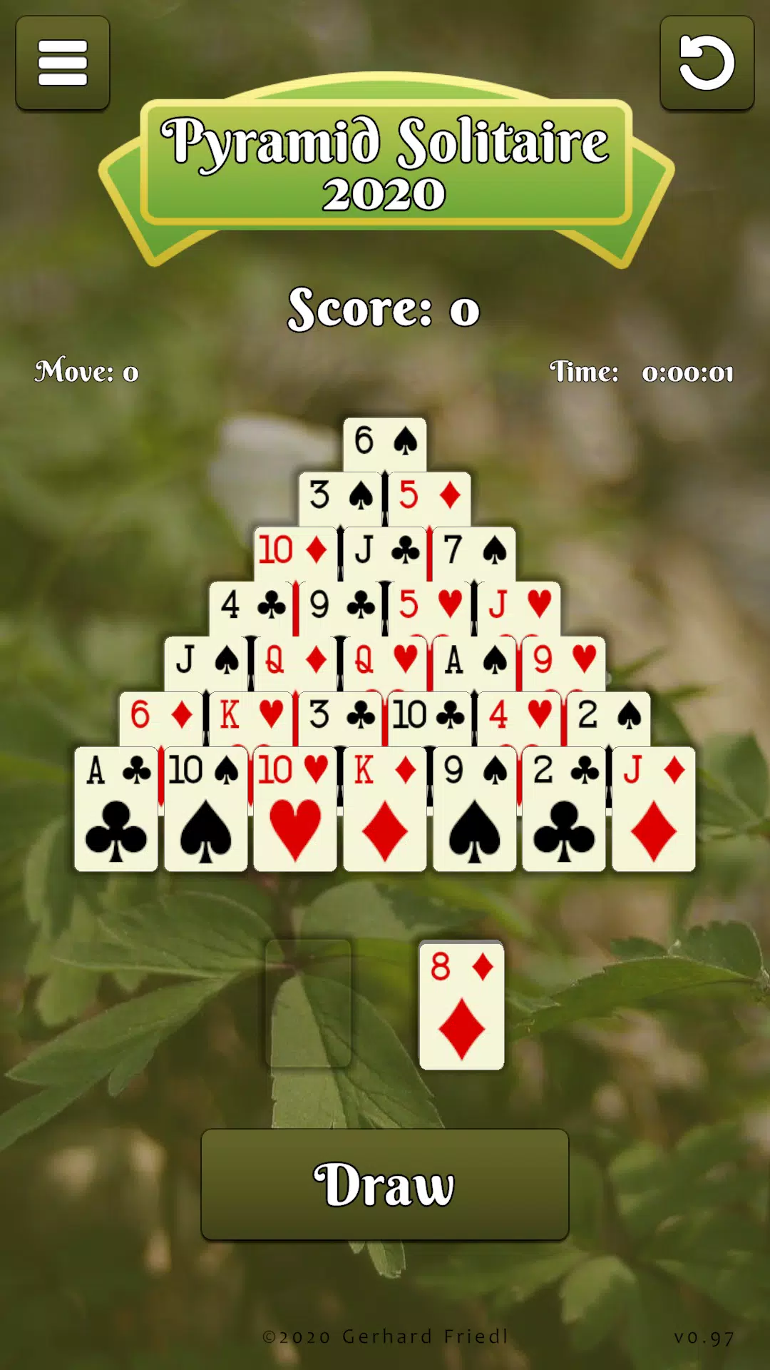 Pyramid Solitaire Card Game