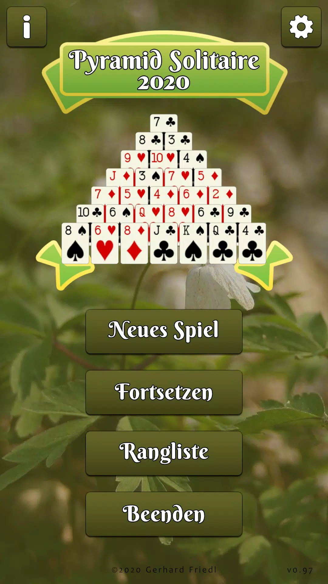 Pyramid Solitaire Kartenspiel