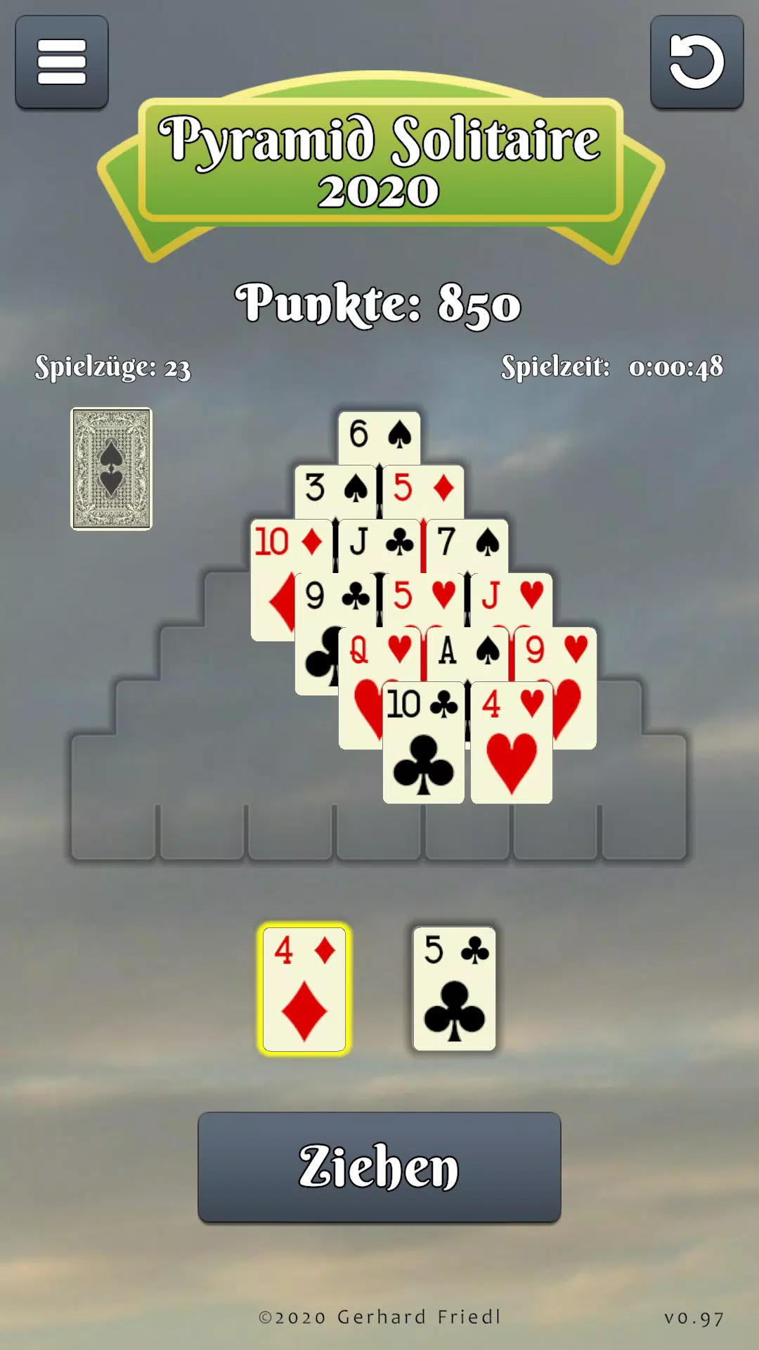 Pyramid Solitaire Kartenspiel