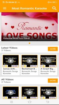 Most Romantic Songs - Karaoke Lyrics screenshot 3