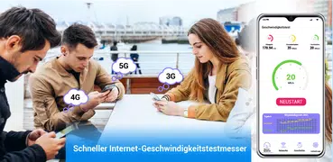 Schnelles Internet-Geschwindigkeitstestmessgerät