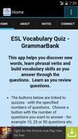 ESL Vocab Quiz - GrammarBank capture d'écran 1