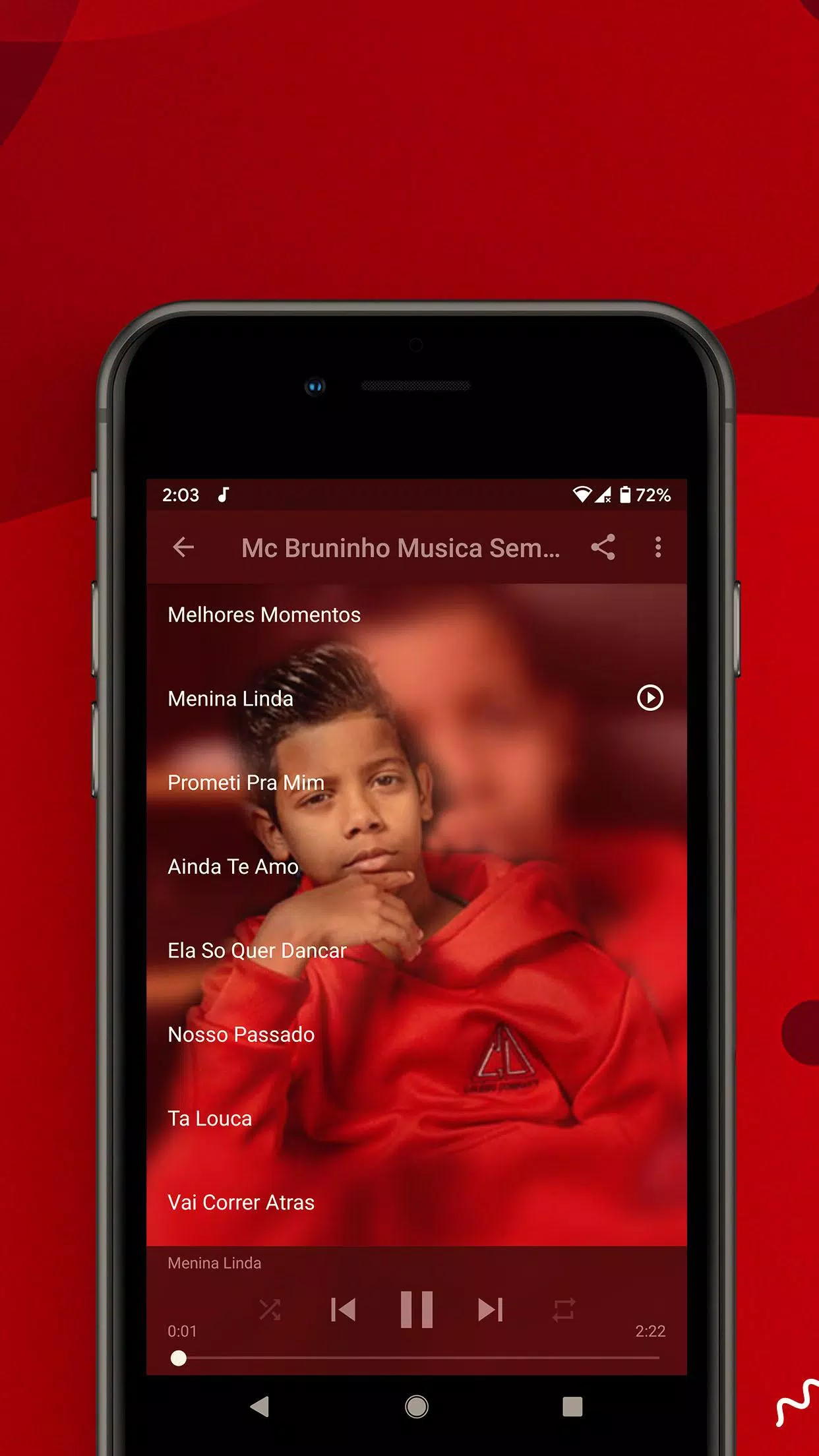 Download MC Bruninho Letra Da Música Sin Internet Free for Android