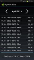 My Work Hours 스크린샷 2