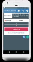 Fraction to Decimal Calculator and Convertor ポスター