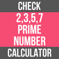 Check Prime Number Calculator