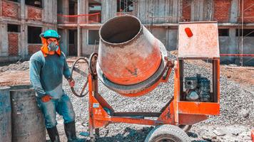 Concrete mixer simulator poster