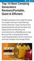 Camping Generators Guides poster