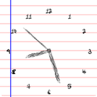 Note Scribble Clock Free icon
