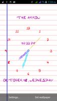 Note Scribble Clock Free الملصق