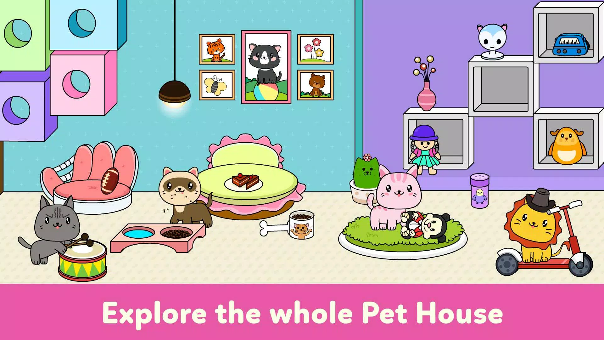 Download do APK de Creche Pet—Jogos de cães gatos para Android