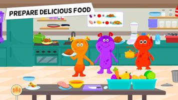 My Monster Town: Restaurant Cooking Games for Kids اسکرین شاٹ 2