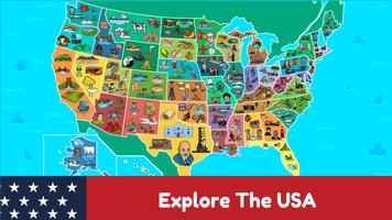 USA Map 海報