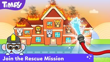 Timpy Kids Jeux de pompier capture d'écran 1