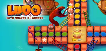 蛇と梯子のルドーボードゲーム