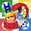 Jogo Ludo com cobras e escadas