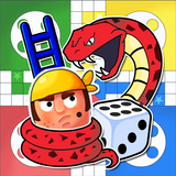 Jogo Ludo com cobras e escadas