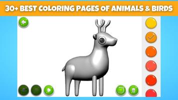livre de coloriage animal 3D capture d'écran 2