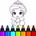 プリンセスの塗り絵 - 女の子のためのお絵かきゲーム