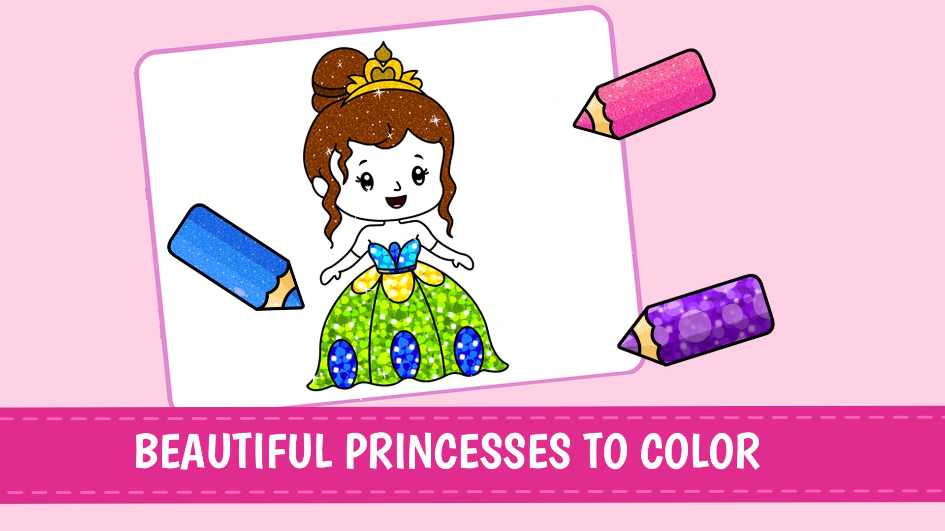 Download Princess Coloring Book Glitter Games For Girls For Android Apk Download